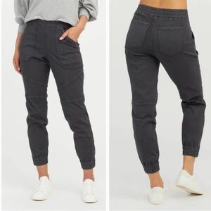 Spanx Women's Stretch Twill Cargo Jogger Pants Womens XL Charcoal Gray 20319R